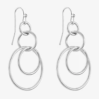 Liz Claiborne Round Layered Womens Drop Earrings