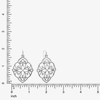 Liz Claiborne Silver Tone Womens Drop Earrings