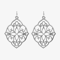 Liz Claiborne Silver Tone Womens Drop Earrings