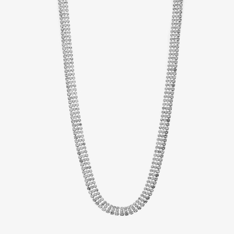 Monet Jewelry Timeless Silver Tone Womens 18 Inch Collar Necklace