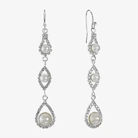 Monet Jewelry Timeless Womens Simulated Pearl Drop Earrings