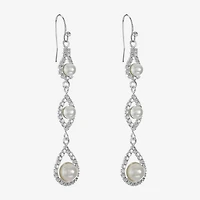 Monet Jewelry Timeless Womens Simulated Pearl Drop Earrings