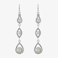 Monet Jewelry Timeless Womens Simulated Pearl Drop Earrings