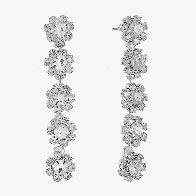 Monet Jewelry Timeless Flower Linear Womens Hypoallergenic Drop Earrings