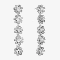 Monet Jewelry Timeless Flower Linear Womens Hypoallergenic Drop Earrings