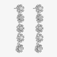 Monet Jewelry Timeless Flower Linear Womens Hypoallergenic Drop Earrings