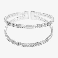 Monet Jewelry Timeless Silver Tone Womens Cuff Bracelet