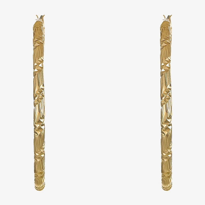 Monet® Gold-Tone Textured Hoop Earrings