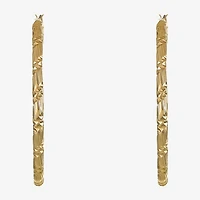 Monet® Gold-Tone Textured Hoop Earrings