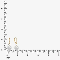 Monet White Goldtone Leverback Drop Earring