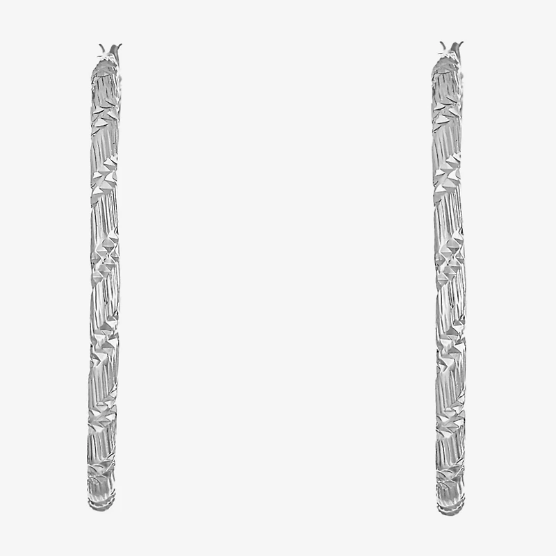 Monet Jewelry Silver Tone Womens 25mm Hypoallergenic Hoop Earrings