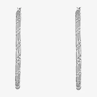 Monet Jewelry Silver Tone Womens 25mm Hypoallergenic Hoop Earrings