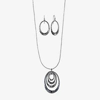 Liz Claiborne Pendant Necklace And Drop Earring Womens 2-pc. Jewelry Set