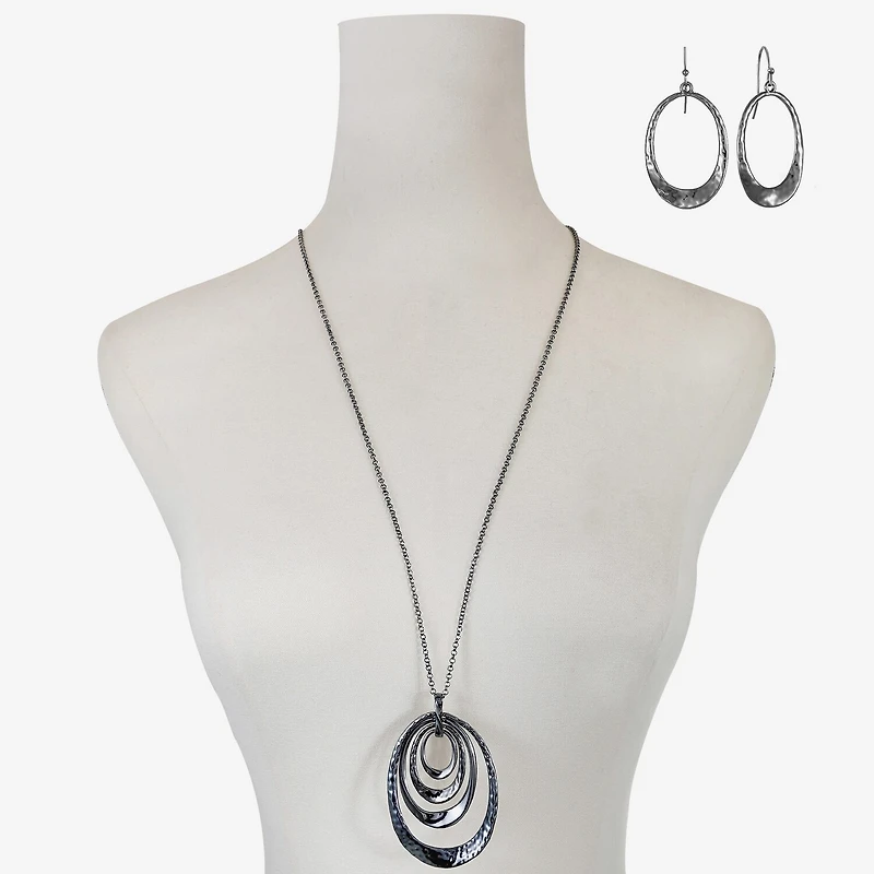 Liz Claiborne Pendant Necklace And Drop Earring Womens 2-pc. Jewelry Set