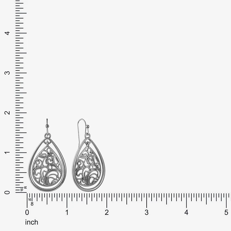 Liz Claiborne Openwork Womens Drop Earrings