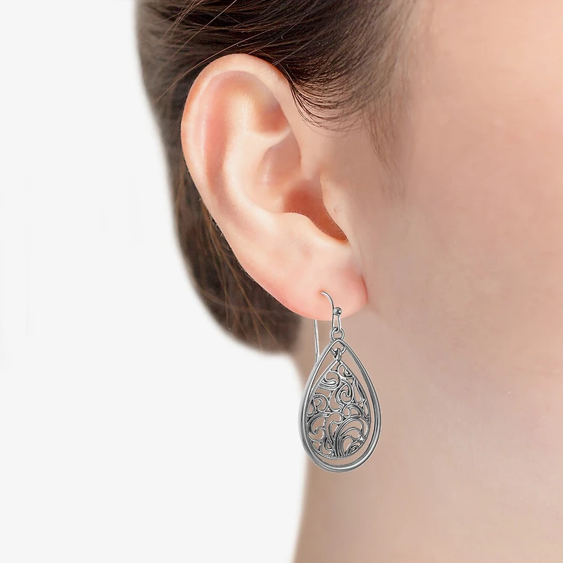 Liz Claiborne Openwork Womens Drop Earrings
