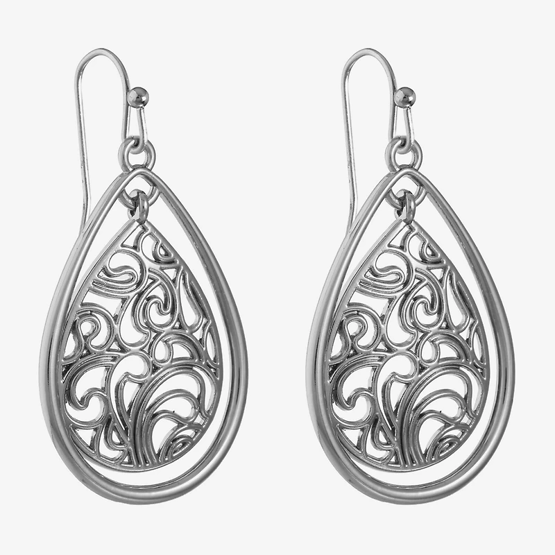 Liz Claiborne Openwork Womens Drop Earrings