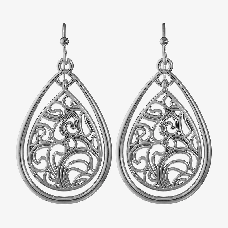Liz Claiborne Openwork Womens Drop Earrings