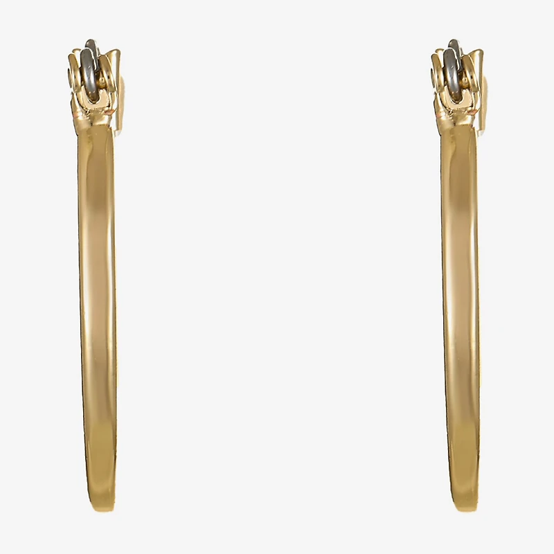 Liz Claiborne Oval Womens 1 Inch Hypoallergenic Hoop Earrings