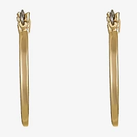 Liz Claiborne Oval Womens 1 Inch Hypoallergenic Hoop Earrings