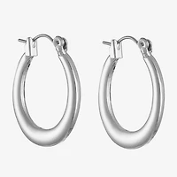 Liz Claiborne Oval Womens 1 Inch Hypoallergenic Hoop Earrings
