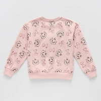 Disney Collection Little & Big Kid Girls Crew Neck Fleece Long Sleeve The Aristocats Sweatshirt