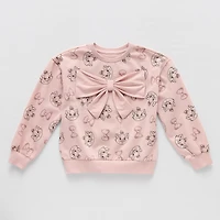 Disney Collection Little & Big Kid Girls Crew Neck Fleece Long Sleeve The Aristocats Sweatshirt