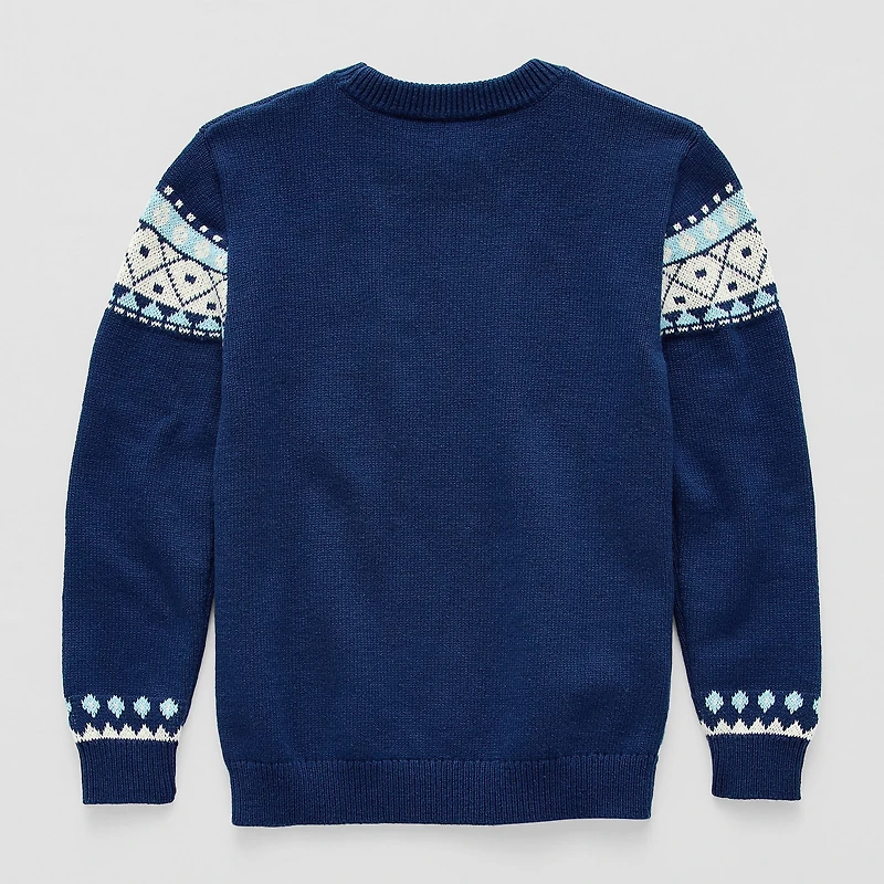 Thereabouts Little & Big Kid Boys Crew Neck Long Sleeve Pullover Sweater
