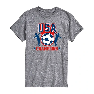 Mens Short Sleeve USA Soccer Graphic T-Shirt