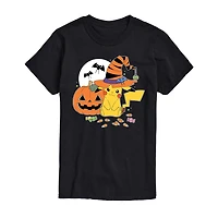 Mens Short Sleeve Pokemon Halloween Graphic T-Shirt