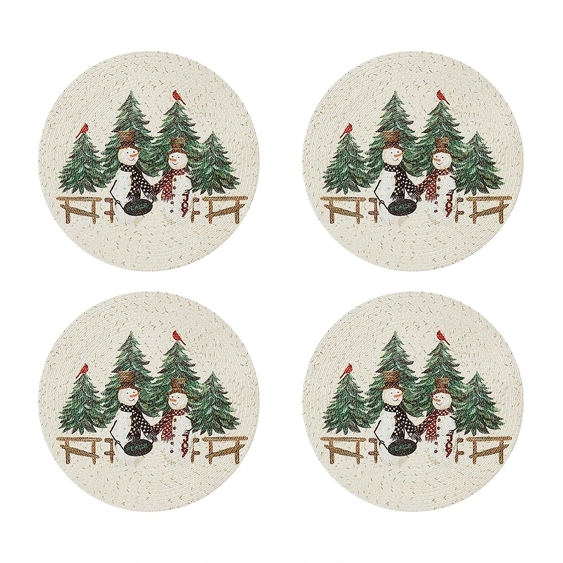 Avanti Country Snowmen Round 4-pc. Placemat