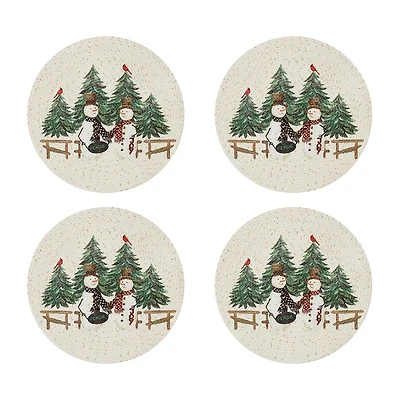 Avanti Country Snowmen Round 4-pc. Placemat