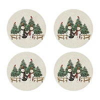 Avanti Country Snowmen Round 4-pc. Placemat