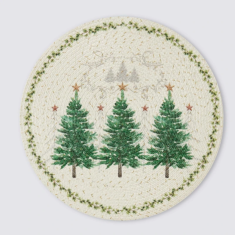 Avanti Trees Holiday Round 4-pc. Placemat