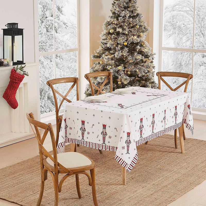 Avanti Nutcracker Candy Holiday Tablecloth