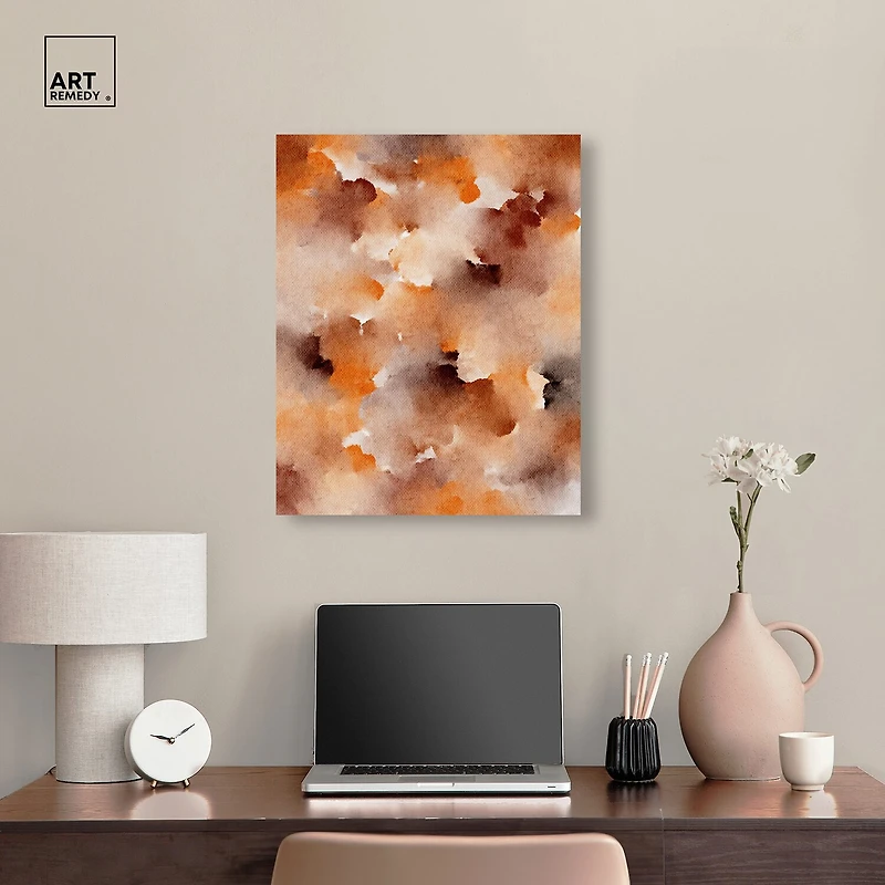 ART REMEDY® "Dried Peach In Caramel Syrup" Giclee Abstract Canvas Art
