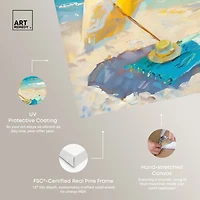 ART REMEDY® "Morning Beach View" Giclee Nautical And Coastal Canvas Art