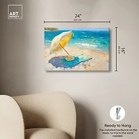 ART REMEDY® "Morning Beach View" Giclee Nautical And Coastal Canvas Art