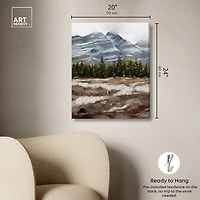 ART REMEDY® "February Rocks Landscape" Giclee Nature And Landscape Canvas Art