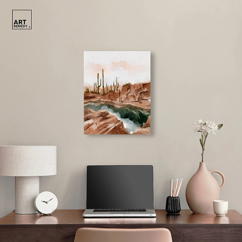 ART REMEDY® "Hot Springs In June" Giclee Nature And Landscape Canvas Art