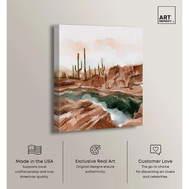 ART REMEDY® "Hot Springs In June" Giclee Nature And Landscape Canvas Art