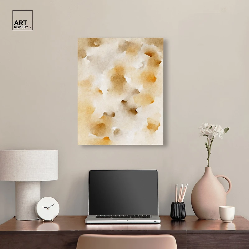 ART REMEDY® "Pearls And Amber" Giclee Abstract Canvas Art