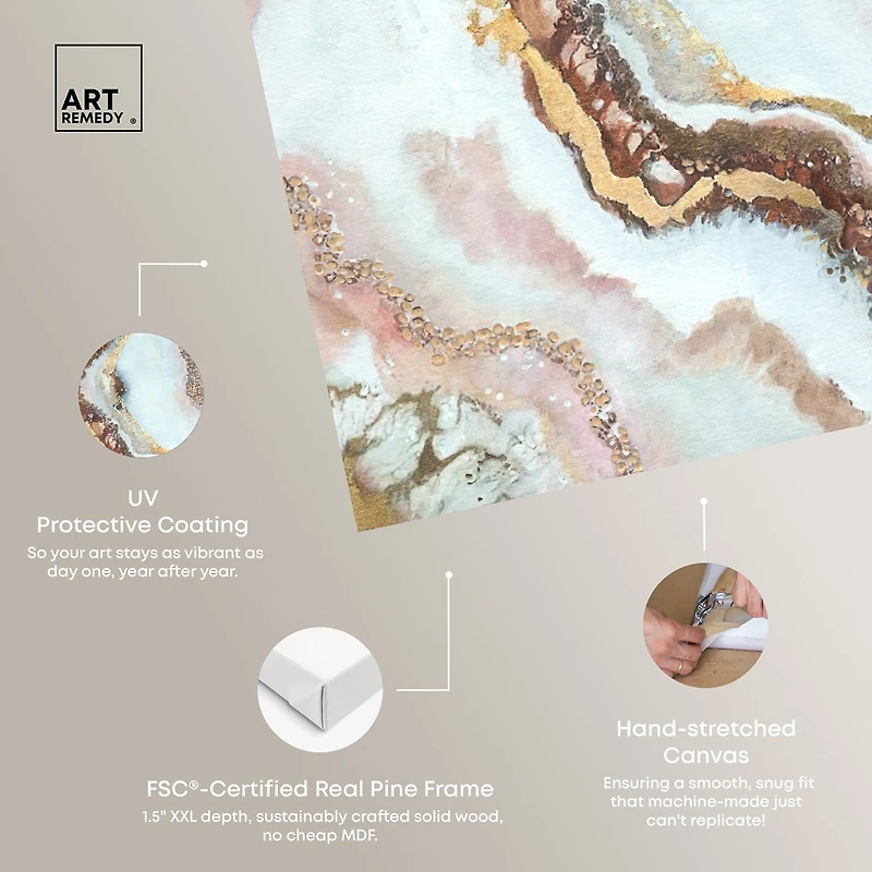 ART REMEDY® "Blush Geode" Giclee Abstract Canvas Art