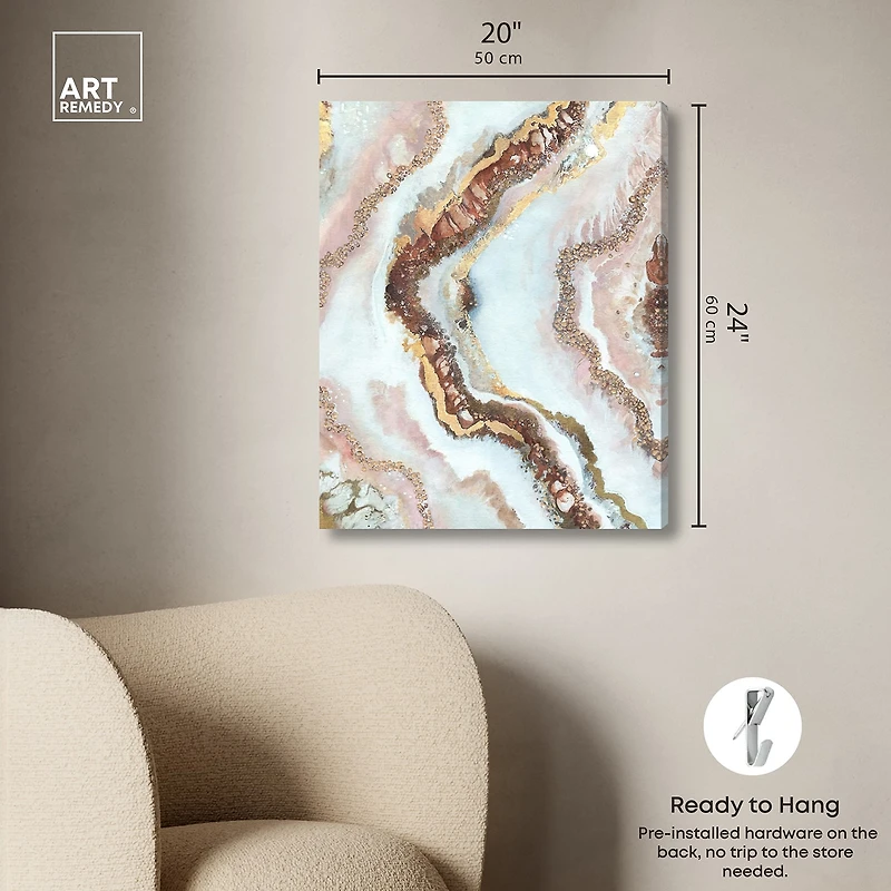 ART REMEDY® "Blush Geode" Giclee Abstract Canvas Art