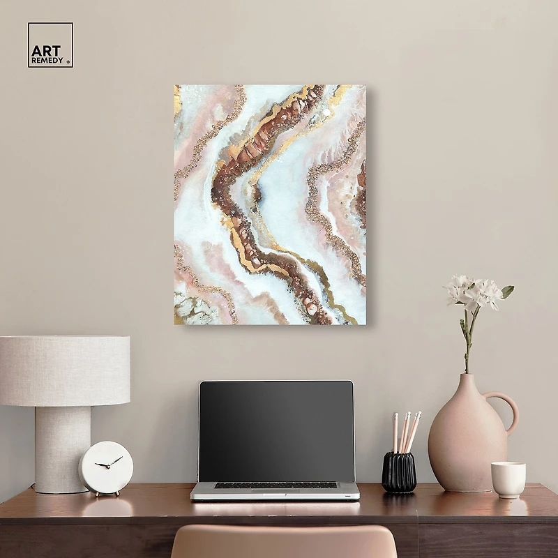 ART REMEDY® "Blush Geode" Giclee Abstract Canvas Art