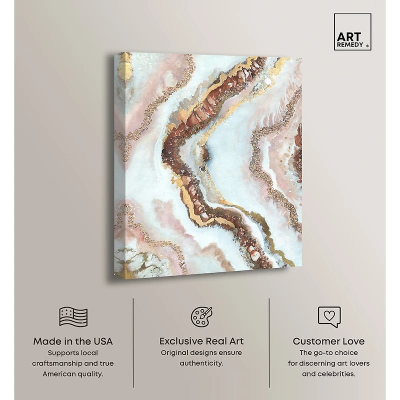 ART REMEDY® "Blush Geode" Giclee Abstract Canvas Art