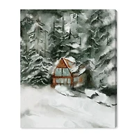 ART REMEDY® "Winter In December" Giclee Nature And Landscape Canvas Art