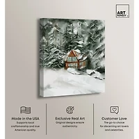 ART REMEDY® "Winter In December" Giclee Nature And Landscape Canvas Art