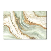 ART REMEDY® "Green And Gold" Giclee Abstract Canvas Art