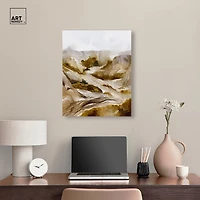 ART REMEDY® "Winter End Rock Mountain" Giclee Nature And Landscape Canvas Art